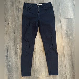 Zara Basic Stretch Denim Navy Blue Jean Pants